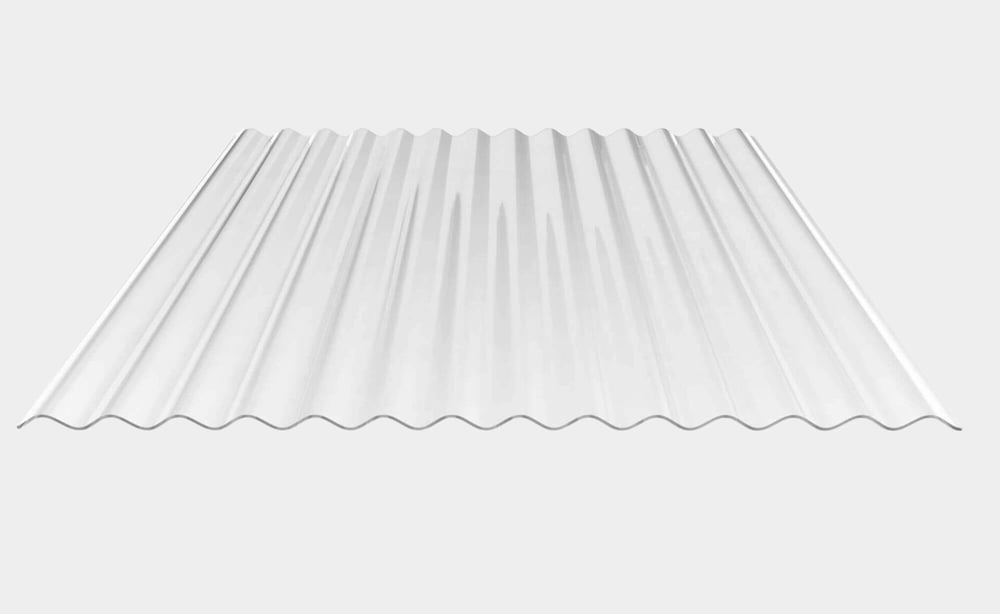 Transparente Wellplatten für helle Überdachungen