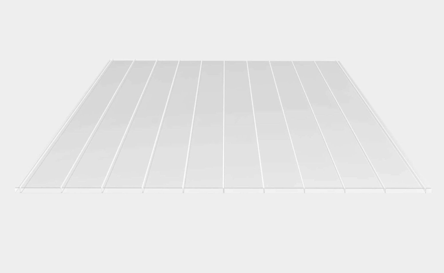 Klare Stegplatten aus Polycarbonat für Terrassendächer