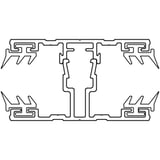 A1 Schraubprofil | Mittelprofil | 16 mm | Aluminium | Blank | 2,50 m