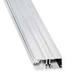 A2 Deckprofil + Gummi Auflageband | Randprofil | 16 mm | Aluminium und Gummi | Blank | 2,50 m
