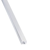 Abschlussprofil aus blankem Aluminium, 10 mm, Hauptansicht schräg von oben