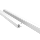 Abschlussprofil Oberseite 16 mm Aluminium weiß, zwei Profile nebeneinander liegend