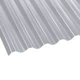 Acrylglas Spundwandplatte klar, 1,50 mm, schraeg von oben, Profil 76/18, glatte Oberflaeche