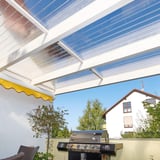 Acrylglas Stegdoppelplatte | 16 mm | Profil A1 | Sparpaket | Plattenbreite 98 cm | Klar | Breitkammer | Breite 4,09 m | Länge 2,00 m