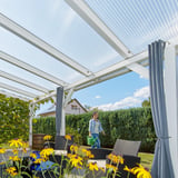 Acrylglas Stegdoppelplatte 16 mm, klar, als Terrassenueberdachung verbaut