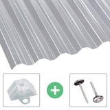 Acrylglas Wellplatte | 76/18 | Sparpaket | 1,50 mm | Klar | Breite 3,98 m | Länge 2,00 m
