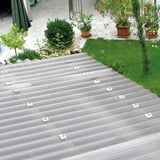 Acrylglas Wellplatten 76/18 klar auf einem Dach mit Befestigungsmaterial verlegt