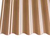 Acrylglas Wellplatte | 76/18 | 3,00 mm | Bronze | Wabenstruktur | 3,00 m