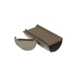 Ausgleichsverbinder PVC braun, Hauptansicht, halbrunde Form