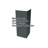 Außenecke Aluminium Anthrazitgrau RAL 7016, 0,70 mm, mit eingeblendeten Eckdaten