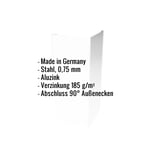 Außenecke aus Aluzink Stahl 0,75 mm mit eingeblendeten Produktdetails