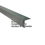Außenecke Stahl 0,50 mm moosgrün, Puramid beschichtet, mit eingeblendeten Eckdaten