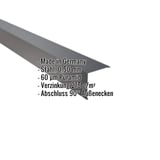 Außenecke Stahl Anthrazitgrau 0,50 mm mit Puramid-Beschichtung, Eckdaten eingeblendet