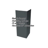 Außenecke Aluminium Anthrazitgrau RAL 7016, 0,70 mm, mit eingeblendeten Eckdaten