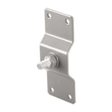 Blech für Fallrohrschelle aus Stahl, Graualuminium RAL 9007, mit Gewindebolzen und Mutter