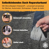 Selbstklebendes Dach Reparaturband mit MicroSealant, Anwendungsbeispiele und Eigenschaften