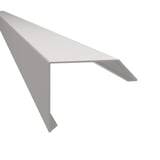 Dachrandprofil ISOS aus Aluminium in Wei
esaluminium RAL 9006, schr
ge Ansicht des L-f
rmigen Profils