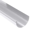 Dachrinne aus grauem PVC von Plastmo, Hauptansicht des halbrunden Profils