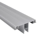 VLF DUO Mittelprofil aus blankem Aluminium, 16 mm, Hauptansicht des Profilquerschnitts