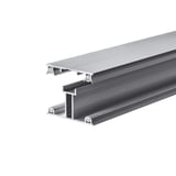 VLF ECO Mittelprofil aus blankem Aluminium, 16 mm, ohne Dichtungen, schraeg von oben