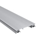 ECO Oberprofil 16 mm Aluminium blank mit zwei grauen Dichtlippen, Hauptansicht