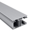 ECO Randprofil aus blankem Aluminium, 16 mm, mit Dichtlippen, schraeg von oben