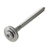 Edelstahlschraube blank mit Unterlegscheibe und Torx-Antrieb, fuer Abstandhalter auf Holzkonstruktion