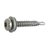Edelstahlschraube blank mit Torx-Kopf und angepresster Unterlegscheibe, Bohrspitze