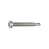 Edelstahlschraube blank, selbstbohrend, mit Torx-Antrieb und Linsenkopf, Seitenansicht