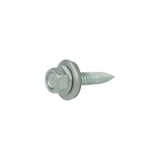 Edelstahlschraube mit Sechskantkopf und Dichtscheibe, graualuminium