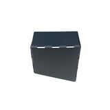 Endkappe CUBE Aluminium Anthrazitgrau RAL 7016, Vorderansicht mit Stanzungen