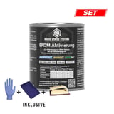 DACHPROTECT EPDM Aktivierung 750ml Dose mit Handschuh, Vlies und Schwamm als Set