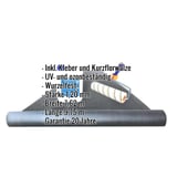 EPDM Dachfolie Sparpaket mit Kleber und Kurzflorwalze, Eckdaten eingeblendet