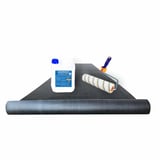 EPDM Dachfolie schwarz, 1,20 mm Stärke, als Rolle mit Kleber und Kurzflorwalze