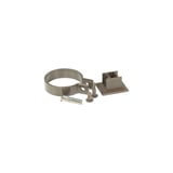 Plastmo Fallrohrschellen Set aus braunem PVC mit Schraube und Duebel, Hauptansicht