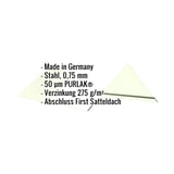 Firstblech flach Stahl 0,75 mm Grauweiß mit PURLAK® Beschichtung, Eckdaten eingeblendet