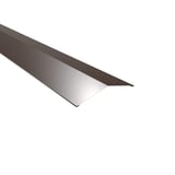Firstblech flach, 14,5 x 14,5 cm, sepiabraun (RAL 8014) aus 0,50 mm Stahl mit 25 µm Polyester