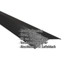 Firstblech flach Stahl 0,50 mm Schwarz, 35 µm Mattpolyester, mit eingeblendeten Eckdaten