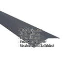 Firstblech flach Anthrazitgrau, 0,50 mm Stahl, Shimoco Beschichtung, Eckdaten eingeblendet