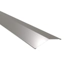 Firstblech flach Graualuminium (RAL 9007) aus 0,70 mm Aluminium, Hauptansicht, freigestellt