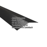 Firstblech flach Stahl 0,50 mm Schwarz, 35 µm Mattpolyester, mit eingeblendeten Eckdaten