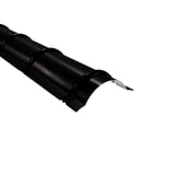 Firstblech halbrund, schwarz, 0,50 mm Stahl, 35 µm Mattpolyester Beschichtung