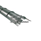 Firstblech halbrund Aluminium 0,70 mm Moosgrün, mit eingeblendeten Eckdaten