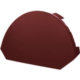 Firstblechendstück groß, Stahl 0,50 mm, Rotbraun RAL 8012, halbrund, Vorderansicht