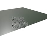 Flachblech Stahl 0,75 mm Chromoxidgrün RAL 6020 mit Polyesterbeschichtung, Eckdaten eingeblendet