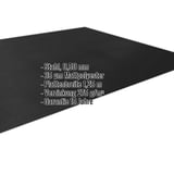 Flachblech Stahl 0,50 mm Schwarz Mattpolyester mit eingeblendeten Eckdaten
