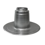 Flachdachentlüfter DACHPROTECT, silber-metallic Aluminiumsockel mit breitem Flansch, Seitenansicht