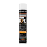 Flächenkleber Spraybond Dose, schwarz-weiß mit orangefarbenen Details und Produktinformationen