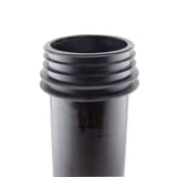 Detailansicht des oberen Gewindes eines schwarzen DACHPROTECT Garantie-Sanierungs-Gullys aus EPDM