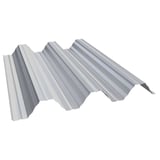 Hochprofil T92P Dachblech Lichtgrau RAL 7035, 0,50 mm Stahl, Hauptansicht mit Hochsicken und Antikapillarrille